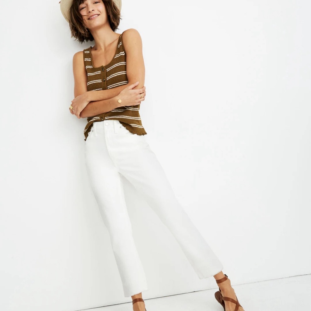 Madewell High Rise Slim Crop Boyjean Size 30”